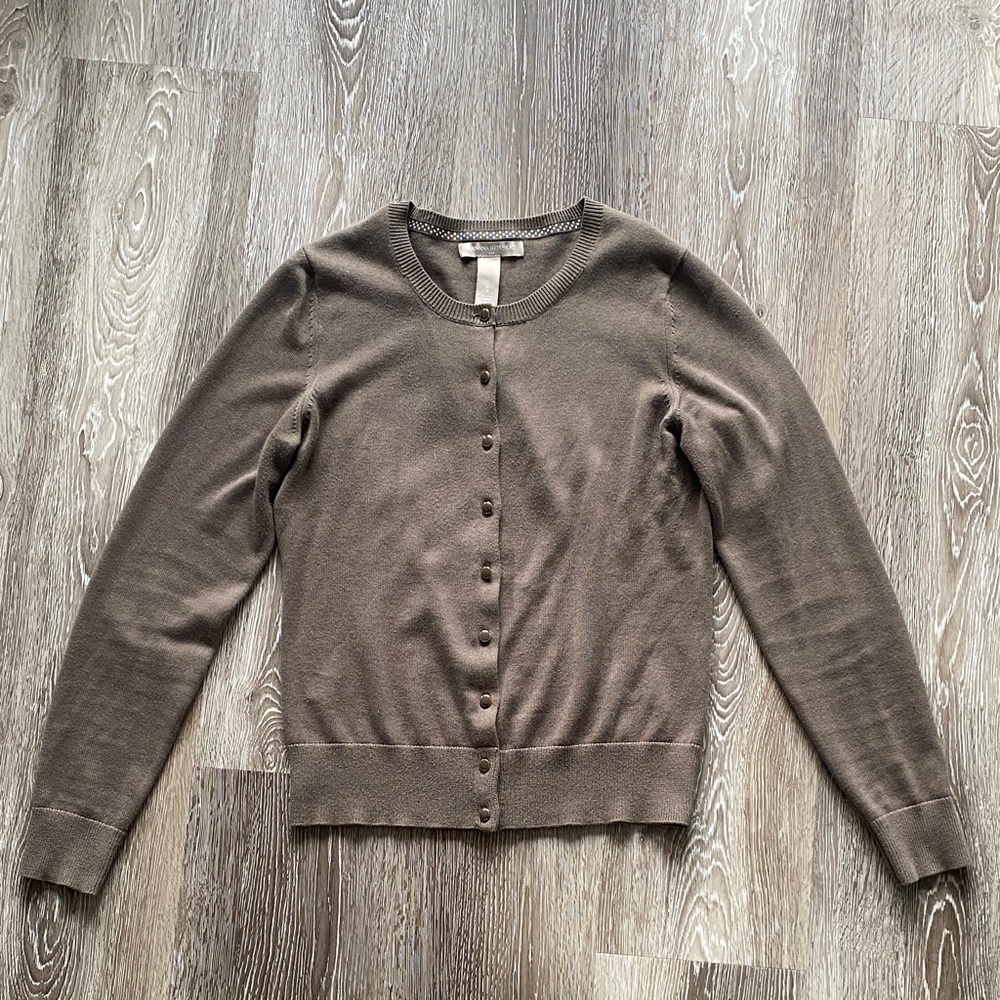 Banana Republic Taupe Cardigan Sweater